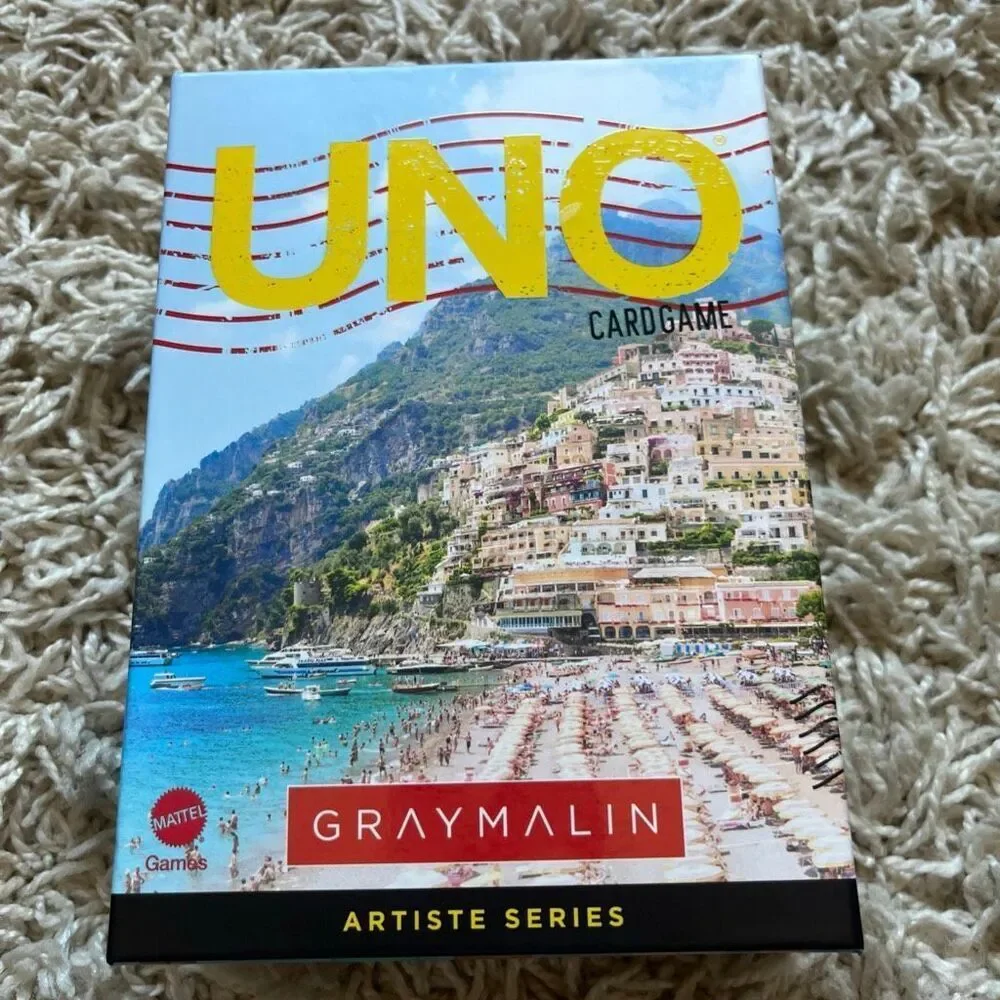 Mattel Uno Artiste Series Gray Malin Collectible Card Game And Postcards Open Bo